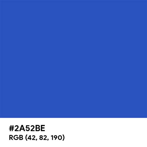 Cerulean Blue Color Hex Code Is 2a52be