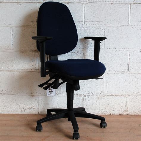 Auden tufted back navy blue fabric home office desk chair. Operators Chair Navy Blue Fully Adjustable 2107 | Allard ...