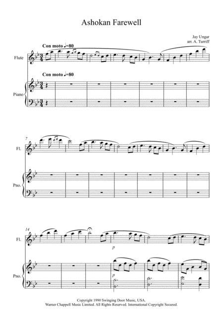 Ashokan Farewell For Flute And Piano Sheet Music Pdf Download