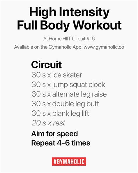 Hiit Workout Full Body No Equipment Kayaworkout Co