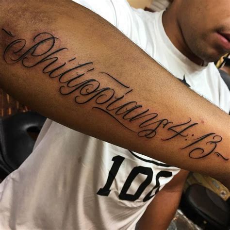 Philippians 413 Tattoo On The Right Forearm