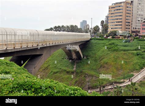 Bridge Miraflores Lima Peru South America Stock Photo Alamy
