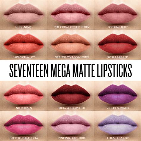 Boots Uk Megawatt Your Smile With New Seventeen Mega Matte Lipsticks