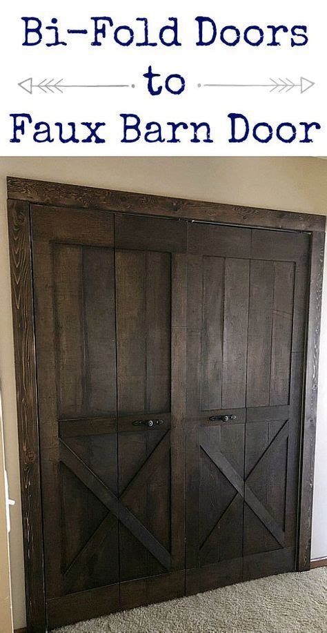 Hello diy redditors, i would like to put a lock on my door that i can lock with a key when i leave my house. Creating A Barn Door from Bifold Doors | Diy door, Diy barn door, Door makeover