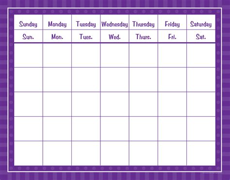 Purple Sassy Solids Calendar Grid Tcr74805 Teacher Created Resources