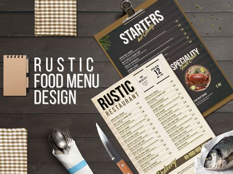 Rustic Food Menu Design Template Menu Design Template Menu Design