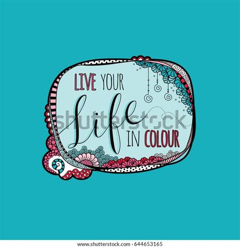 Live Your Life Color Words Doodles Stock Vector Royalty Free