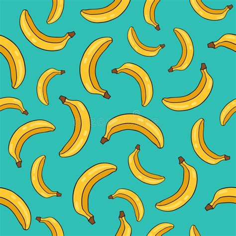 Pattern Of Yellow Bananas Stock Vector Illustration Of Yellow 63358381