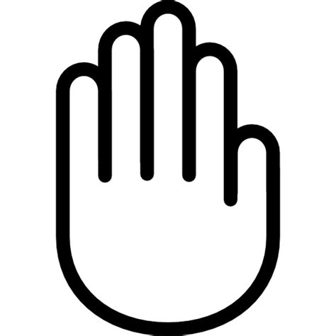 Free Icon Hand Showing Palm Outline