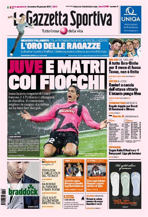 La Gazzetta dello Sport / Juve e Matri coi fiocchi ...