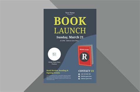 Book Launch And Publishing Flyer Design Template New Book Launch