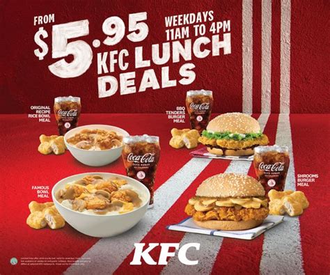 Kfc Lunch Deals Food And Beverage Lot One