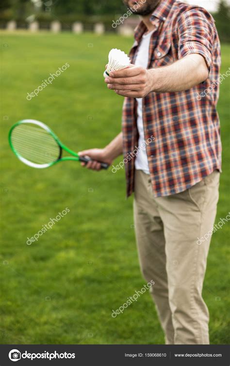 Man Playing Badminton — Free Stock Photo © Igorvetushko 159068610
