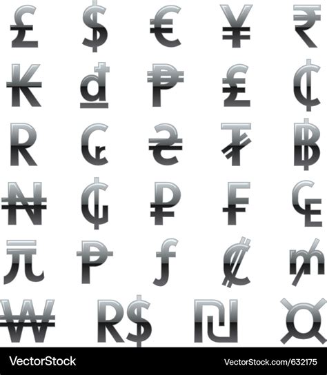 Currency Symbols World Royalty Free Vector Image