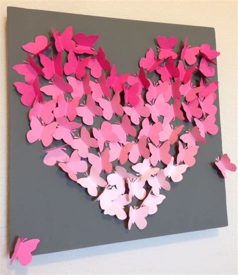 Diy Ombre Butterfly Wall Art