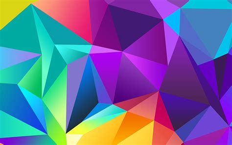 Low Poly Background Abstract Crystals Creative Colorful Background