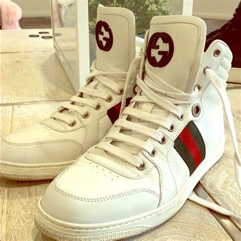 Gucci Mens Long White Sneakers 100 Authentic White Sneakers