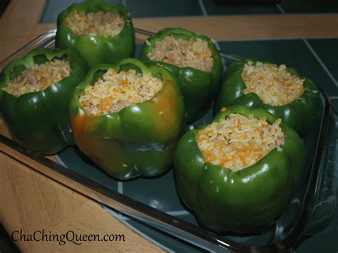 Stuffed Peppers Easy Freezable Dinner Meal Recipe Cha Ching Queen Health And Happiness On