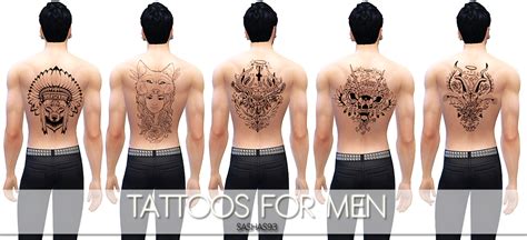 Sims 4 Ccs The Best Tattoos For Males By Sashas93