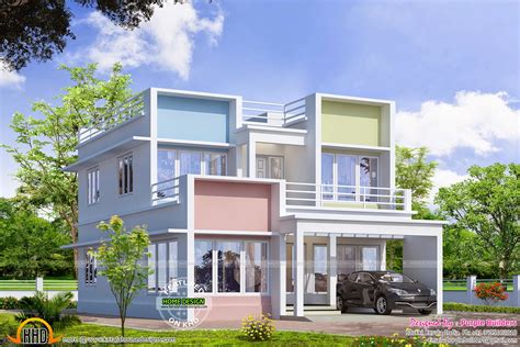 Modern Colorful Home Design Kerala Home Design And Floor Plans