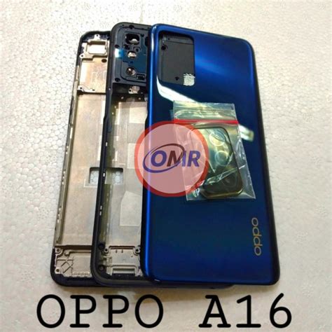 Back Casing Housing Casing Fullset Bezel Oppo A16 Original Lcd Frame