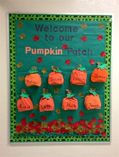 Welcome To Our Pumpkin Patch Fall Bulletin Board Daycare Bulletin