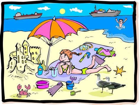 Lato wakacje darmowe kolorowanki malowanki dla dzieci. Scholaris - Galeria ilustracji dotyczących wakacji
