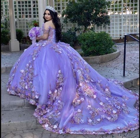Long Purple Quinceañera Dress In 2022 Purple Quinceanera Dresses Quinceanera Dresses Pretty