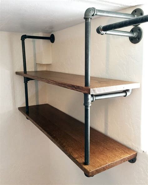 Black Industrial Pipe Shelves