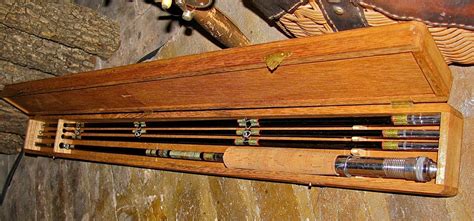 Vintage Fly Fishing Rod Wooden Box Case Etsy