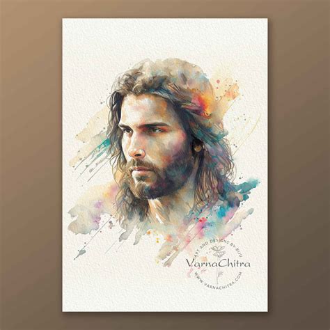 Jesus Christ Digital Painting In Painterly Watercolor Style Jesus6