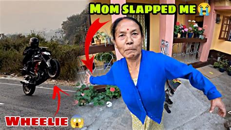 Mom Slapped Me For Doing Wheelie😭😱 Disinteresting Youtube