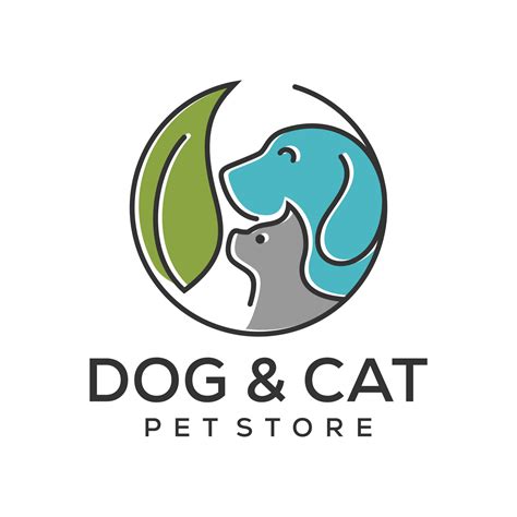 Vector Pet Shop Logo Design Template Modern Animal Icon Label For