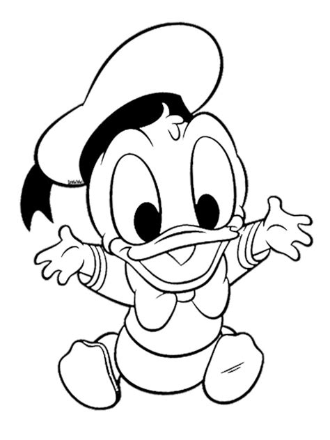 Baby Donald Duck De Colorat Desene Planse Si Fise De Colorat