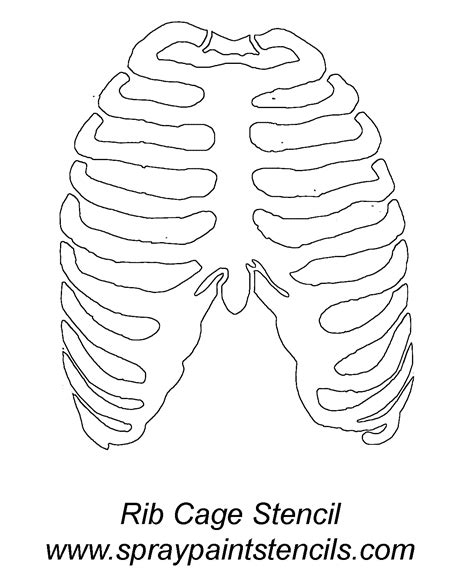 Skeleton Rib Cage Template Printable