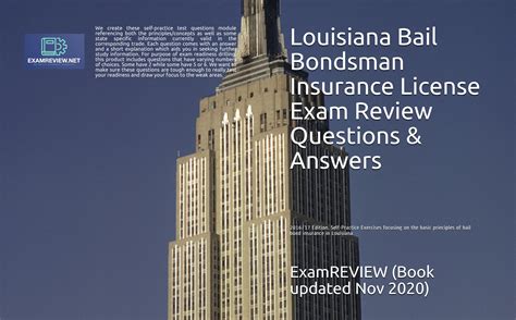 Applications will not be complete without the submission of the forms that must be downloaded from this site. Louisiana Bail Bondsman Insurance License Exam Review ...