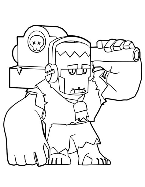 Brawl Stars Frank Coloring Page Free Printable Coloring Pages For Kids