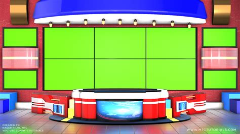 News Studio Free Green Screen Videos and Templates