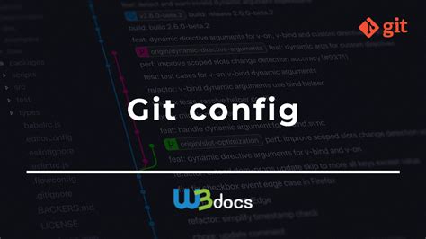 Git Config How To Use Git Config W3docs Git Online Tutorial