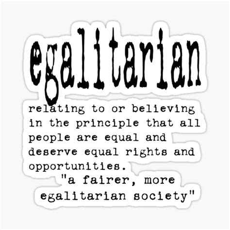 Egalitarian Definition Sticker For Sale By Serpentsky17 Redbubble