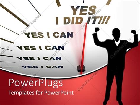 Powerpoint Template A Motivational Background With A Determined Figure