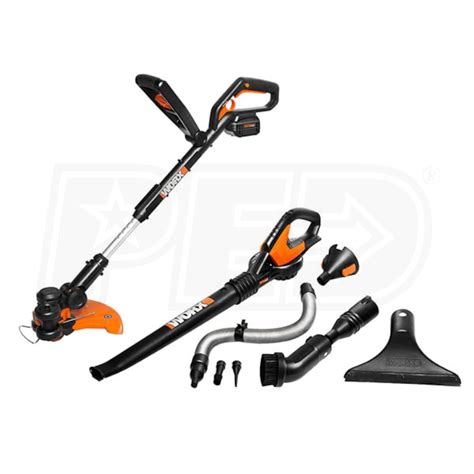 Worx 32 Volt Lithium Ion Cordless String Trimmer Leaf Blower Combo Kit