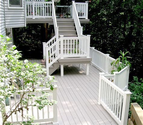 At vinyl fence wholesaler, our commercial grade heavy duty railing systems are considered the highest quality stair. Vinyl Deck Railing on a Composite Deck By Elyria Fence