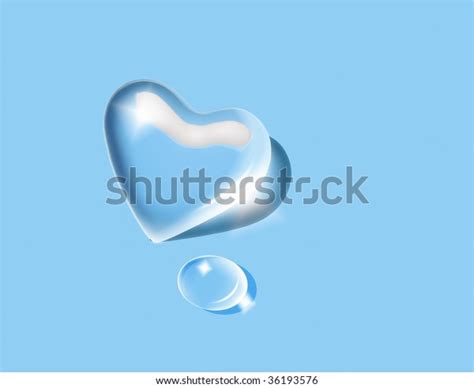 Heart Water Drop Isolated On Blue Stock Photo Edit Now 36193576