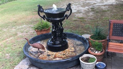 Plastic Pool Fountain · How To Make A Garden Decoration · Home Diy On