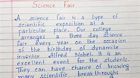 Science Fair Report Sample Report On School Science Fair 2022 11 07