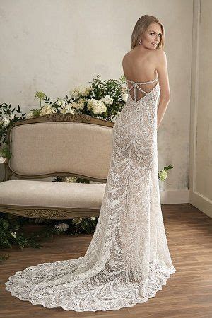 T Sweetheart Strapless Lace Silky Jersey Wedding Dress Jasmine Bridal Dress Lace Bridal
