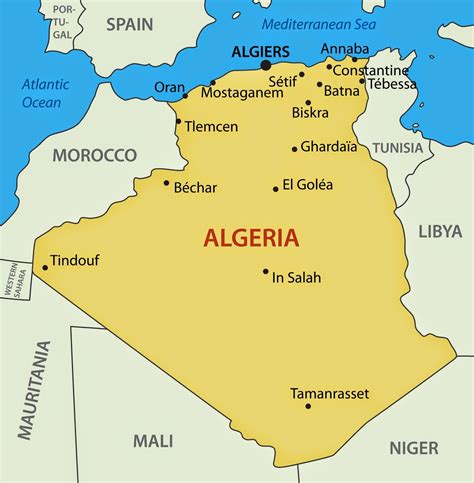 Largest City In Algeria Map