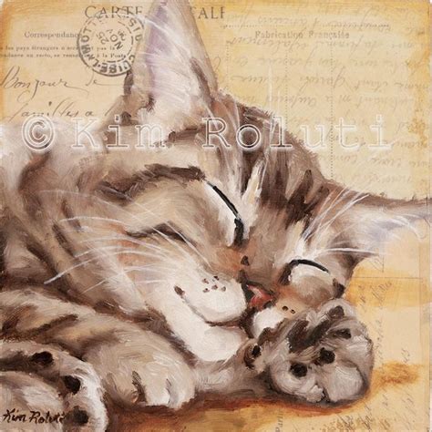 Sweet Dreams Tabby Cat Cat Print Fine Art Prints