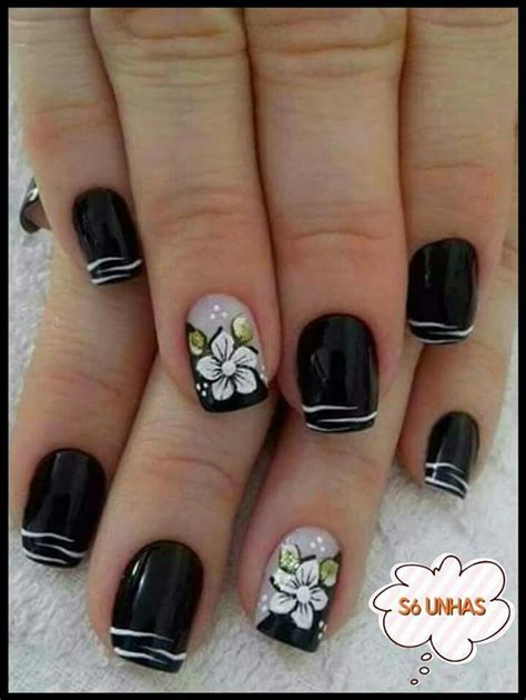 Además de las uñas acrílicas, también existen las uñas de gel y las uñas de porcelana. Manicura Uñas Negras Y Rosas - Juvenil de Unas